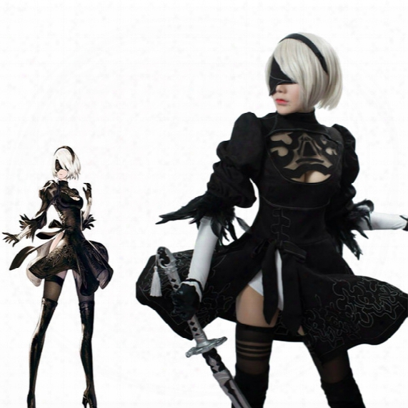 2017 The Latest Game Nier Automata Yorha No.2 Type B Uniforms Cosplay Costume 2b And 9s Full Set Cosplay Costume
