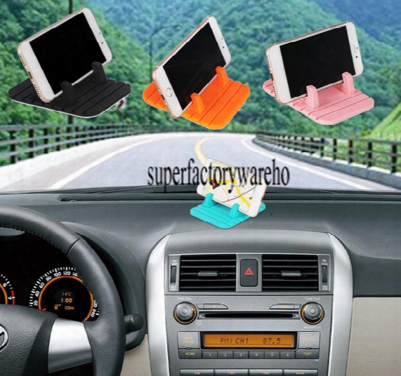2017 Universal Silicone Car Holder Soft Silicone Desktop Anti Slip Mat Holder Stand Bracket For Mobile Phone