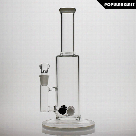 30cm Tall Smoking Water Pipe 4 Car Tyre Percolators Glass Bong Wide Base Glass Oil Rigs Joint Size 18.8mm Pg5095