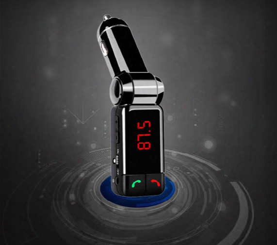 30pcs/lot Mini Size Bc06 Bluetooth Handsfree With Dual Usb Charge Ports Fm Transmitter Car Charger