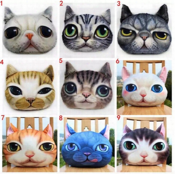 3d Animal Pillow Case Cats Dog Head Pillow Cover Meow Star Doge Cushion Cases Cat Dog Face Pillowcases Home Sofa Car Decor