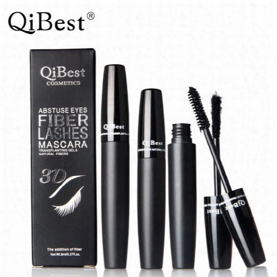 3d Fiberlashes Mascara Qibest Cosmetics Mascara Black Double Mascara Set 2cs=1set