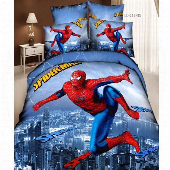 3d Spiderman Kids Cartoon Bedding Sets Bedroom Children Queen Size Bedspread Bed In A Bag Sheets Duvet Cover Bedsheet Home Texile