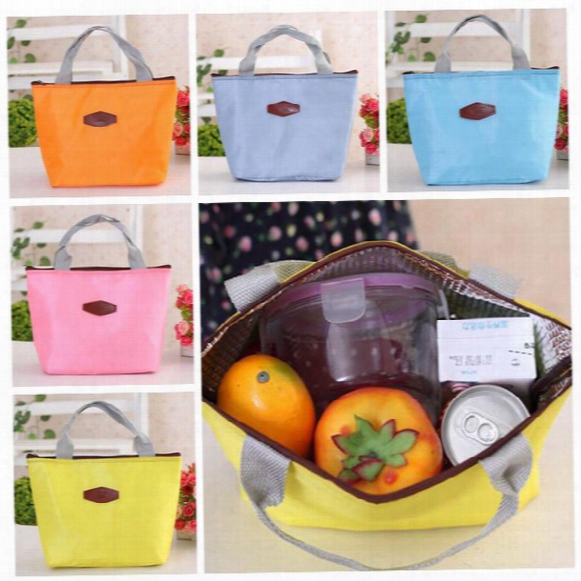 9 Colors 29*22*11cm Fashion Thermal Cooler Insulated Waterproof Lunch Carry Storage Picnic Food Waterproof Travel Tote Bag Cca 6732 100pcs
