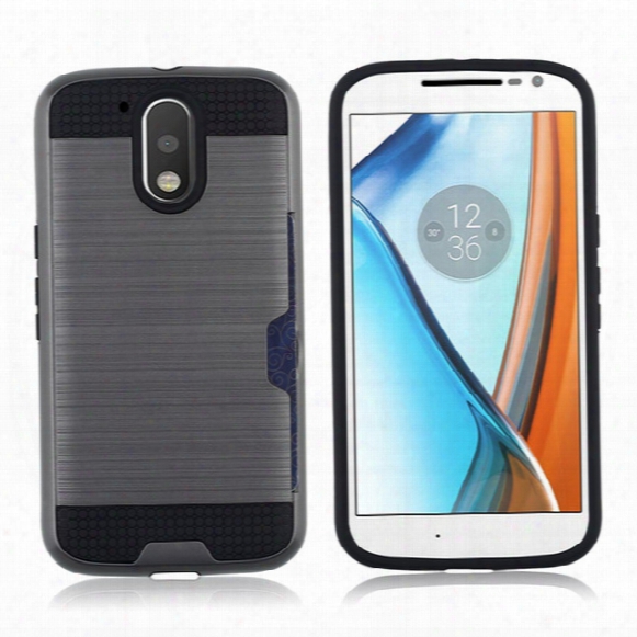 Armor Credit Card Slot Phone Cases For Lg Aristo /stylo 3/k10 2017 Tpu+pc 2 In 1 Slim Shockproof Cover Case