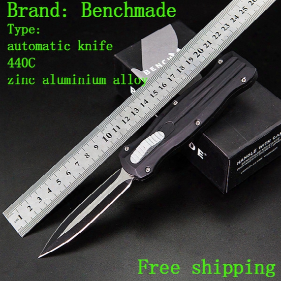 Benchmade Hot Zinc Alloy Zinc Alloy Handle 440 C High Hardness Automatic Knife Spring Mould Portable Gift Collection Knife Free Shipping