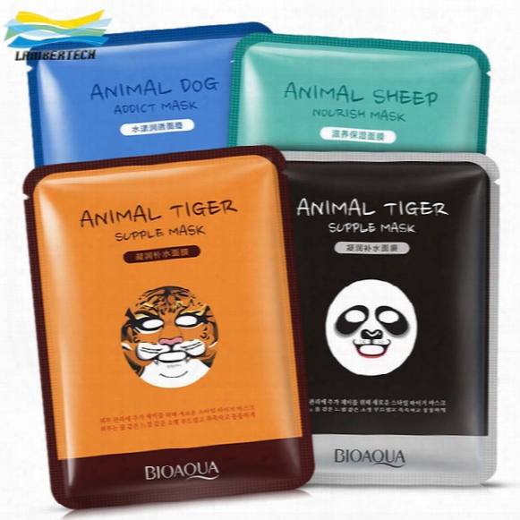 Bioaqua Skin Care Sheep/panda/dog/tiger Four Types Optional Facial Mask Moisturizing Oil Control Cute Bioaqua Animal Mask Animalioaqua Mask