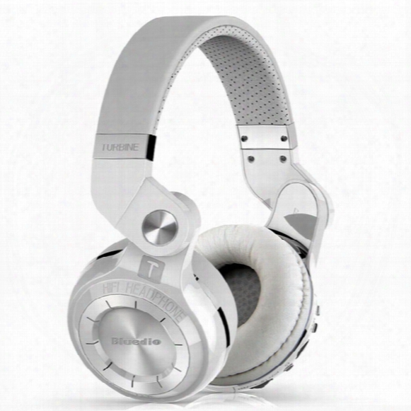 Bluedio T2 Plus Turbine 195� Rotary Foldable Super Bass Wireless Headset Bluetooth Over-ear Headphones With Mic/micro Sd Card Slot/fm Radio