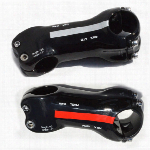 Carbon Fiber Road Bicycle Handlebar Stem 31.8mm Mountain Bike Parts Stems Cycling Parts Stem 80 To 130mm Angle 17 6 Degree Italy Style