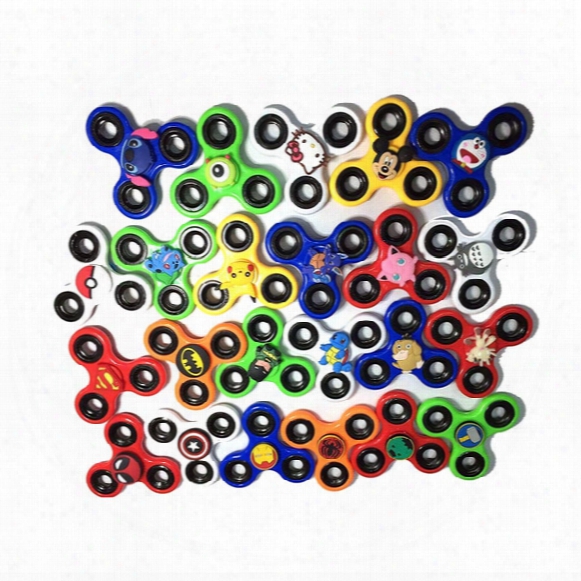 Cartoon Fidget Spinner Hand Spinner Triangle Plastic Hand Captain America Fidget Spinners Doraemon Finger Toy Poke Ball Pattern Spinning