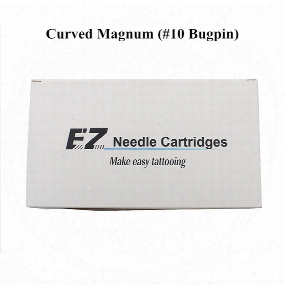 Ez Tattoo Needle Cartridge Standard Taper #10 Bugpin Curved Magnum For Cartridge Tattoo Machine 20pcs/box