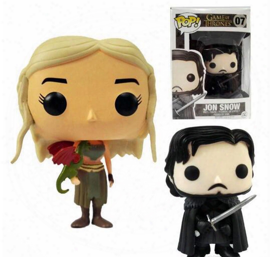 Free Shipping 2016 New Arrival Funko Pop Game Of Thrones: Daenerys Targaryen Action Figure Jon Snow 10cm 4'' Got Character Doll