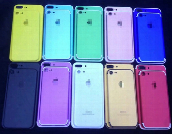 Free Shipping Iphone 7/7 Plus Multicolour Back Cover Rear Housing Replacement With Logo Side Key Card Tray For Iphone7/7+