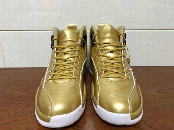 Hot Sale Drop Shipping Air Retro 12 Pinnacle With Real Carbon Fiber Gold Men Basketball Sport Shoes Size 41-47 With Jumpman