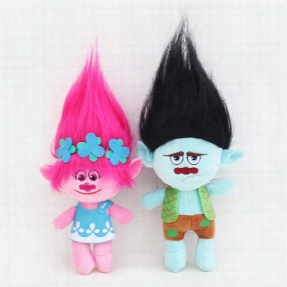 New Arrival Movies Cartoon Plush Poppy Branch Trolls Stuffed Toy Doll Baby Girls Toys Cute 23cm 30cm Christmas Holiday Gifts
