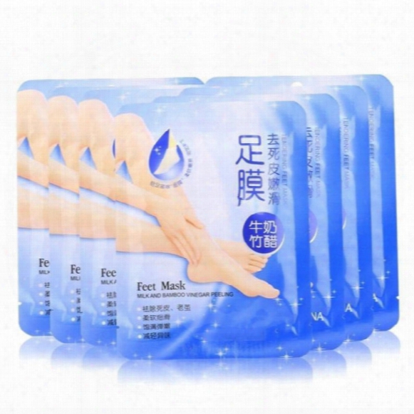 New Feet Mask Milk And Bamboo Vinegar Feet Mask Skin Peeling Exfoliating Regimen For Feet Care
