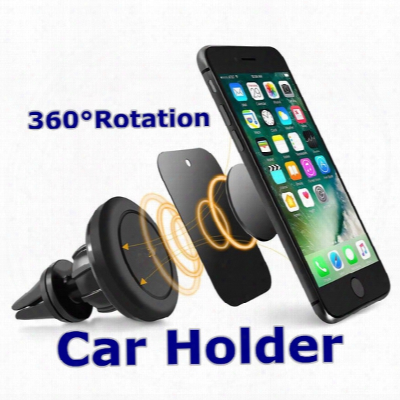 Smart Mobile Phone Car Holders Universal Magnetic Car Mount Holders Air Vent Round Silicone Plate Stand