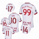 New York Red 99 PHILLIPS Soccer Jersey 14 HENRY 17 CAHILL Football Shirt 11 McCARTY 10 SAM 16 KLJESTAN 16 LADE Home White