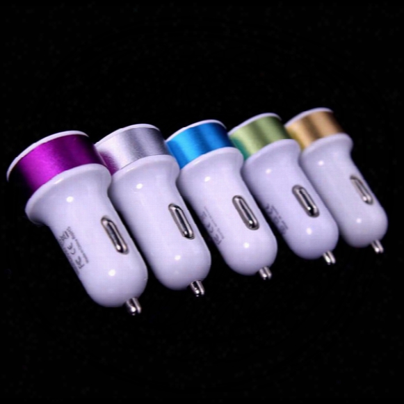 Universal Dual Usb 2 Ports 5v 2.1a Car Charger Adapter For Iphone 4 5 6 7 For Samsung Htc Blackberry Mp3 Mp4