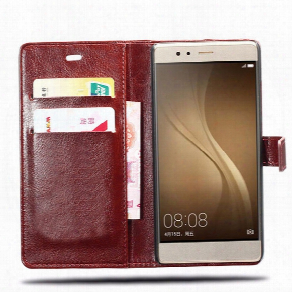 Wallet Pu Leather Case Cover Card Slot For Iphone 5 6 7 6 Plus 7 Plus Galaxy S7 S7 Edge S8 S8 Plus P8 P8 Lite P9 P9 Lite 50pcs Hjy