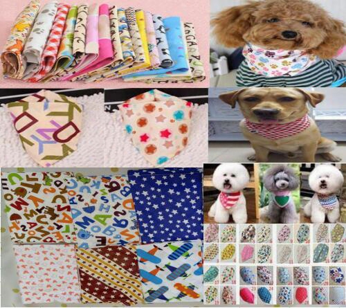 Wholesale 100pcs/lot 2017 New Mix 50 Colors Adjustable New Dog Puppy Pet Bandanas Collar Scarf Bow Tie Cotton Most Fashionable P01