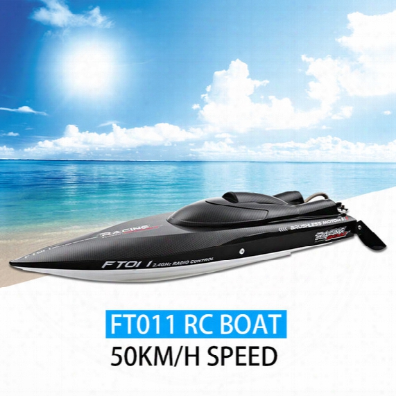 Wholesale-2016 New Fei Lun Ft011 Rc Boat 50km/h Speed With Brushless Motor Built-in Water Cooling System Professional Racing Rc Boat