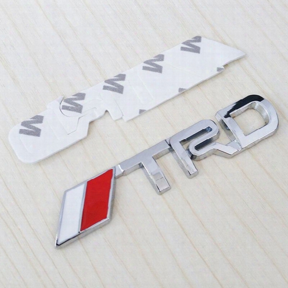 Wholesale New 3d Chrome Trd Racing Development Logo Metal Emblem Badge Cool Car Styling Decal For Toyota Car Tail Door Head Car Sticker