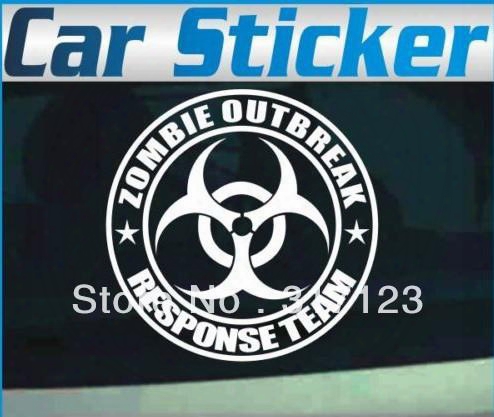 Zombie Outbreak Response Team Car Sticker Funny Vinyl Graphics Decals Window Jdm